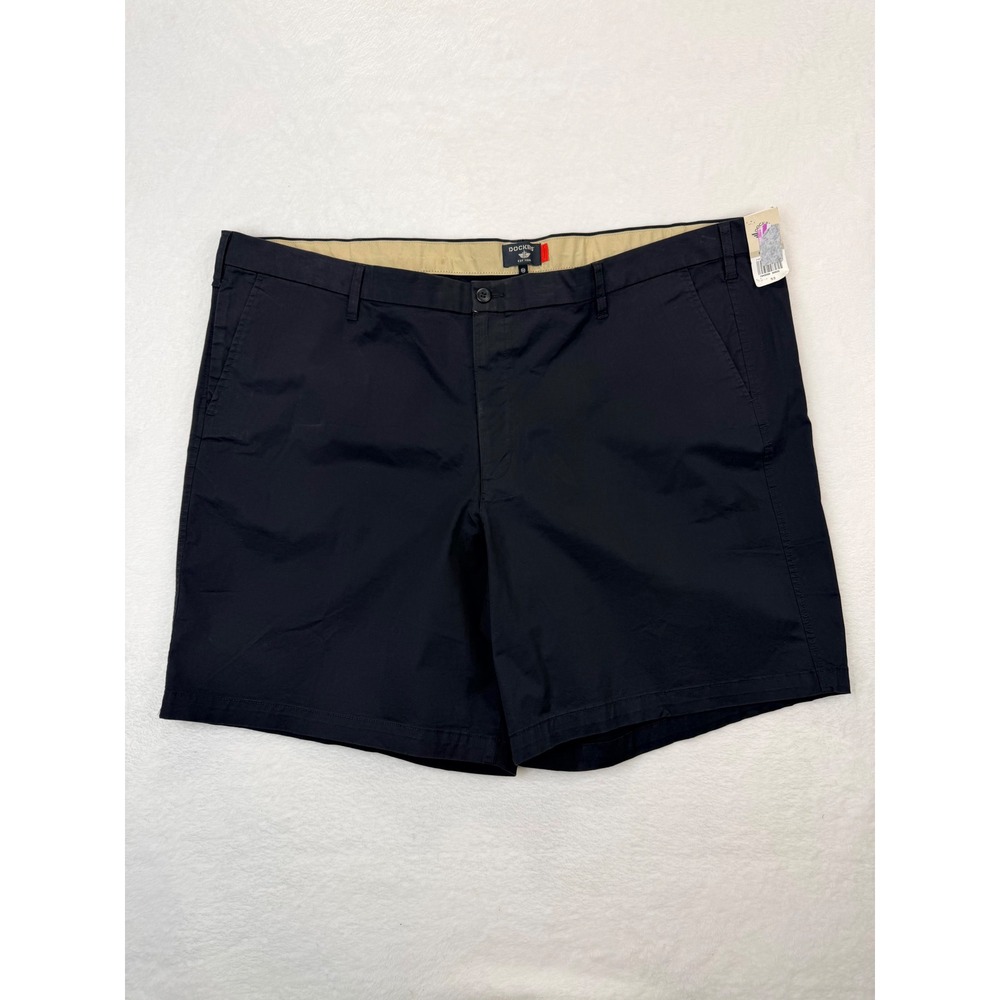 Dockers Mens Ultimate Short Supreme Flex Black Flat Front Shorts Size 52 NWT